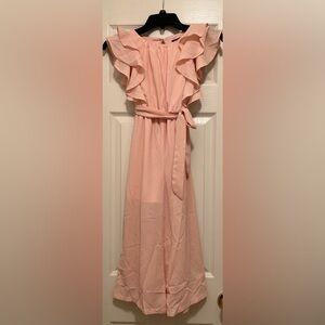 My Michelle Pink Ruffle Flutter Sleeve Romper Size M
